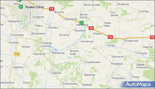 mapa Skotniki Małe, Skotniki Małe na mapie Targeo