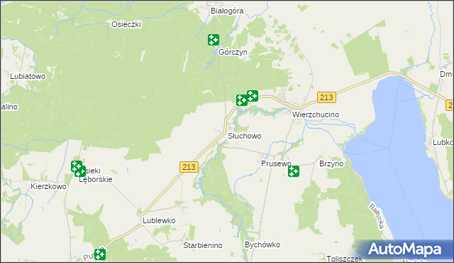 mapa Słuchowo, Słuchowo na mapie Targeo