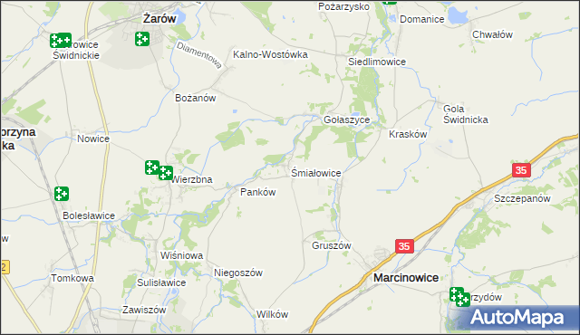 mapa Śmiałowice, Śmiałowice na mapie Targeo