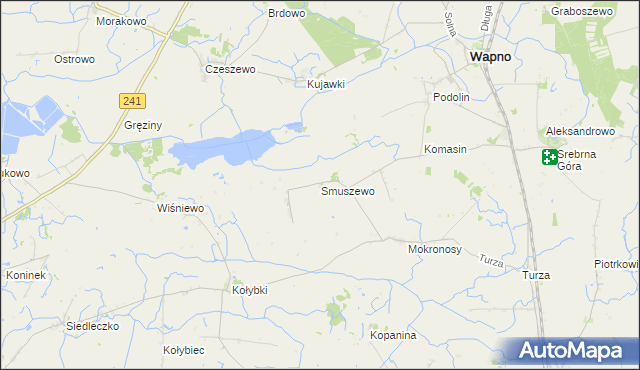 mapa Smuszewo gmina Damasławek, Smuszewo gmina Damasławek na mapie Targeo