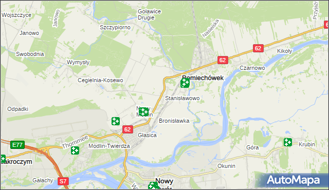mapa Stanisławowo gmina Pomiechówek, Stanisławowo gmina Pomiechówek na mapie Targeo