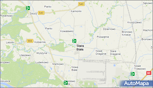 mapa Stara Biała, Stara Biała na mapie Targeo
