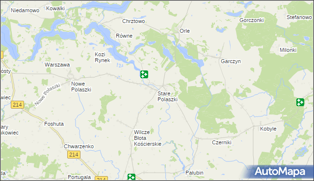 mapa Stare Polaszki, Stare Polaszki na mapie Targeo