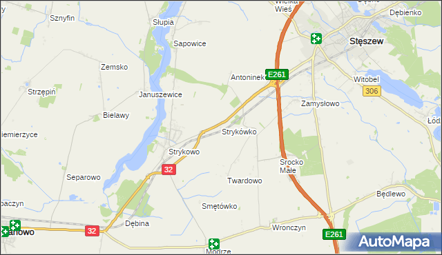 mapa Strykówko, Strykówko na mapie Targeo