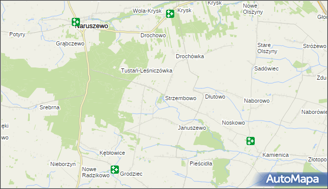 mapa Strzembowo, Strzembowo na mapie Targeo