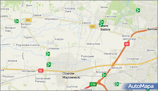 mapa Strzykuły, Strzykuły na mapie Targeo