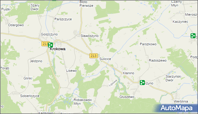 mapa Sulicice, Sulicice na mapie Targeo