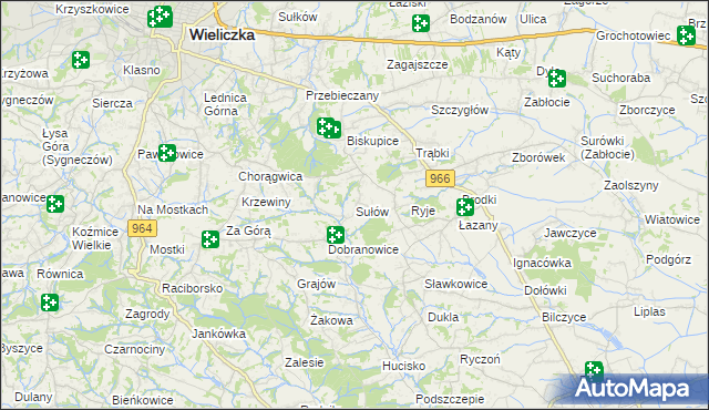 mapa Sułów gmina Biskupice, Sułów gmina Biskupice na mapie Targeo