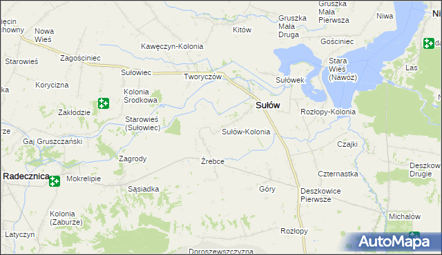 mapa Sułów-Kolonia, Sułów-Kolonia na mapie Targeo