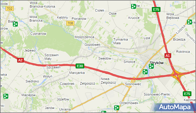 mapa Swędów, Swędów na mapie Targeo