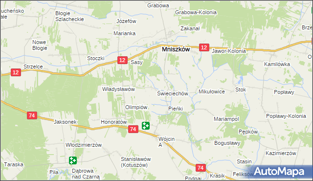 mapa Świeciechów, Świeciechów na mapie Targeo