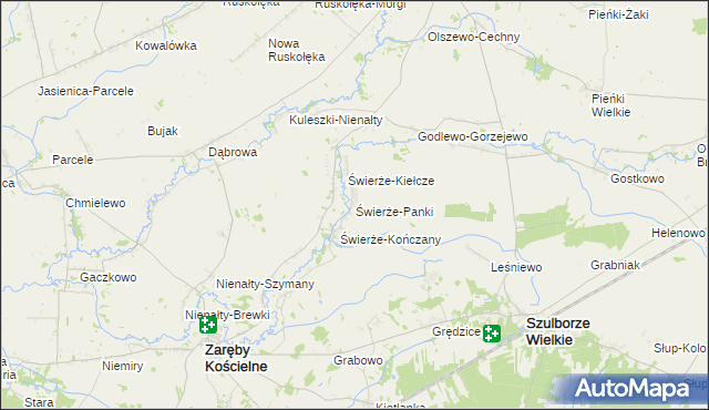 mapa Świerże-Panki, Świerże-Panki na mapie Targeo