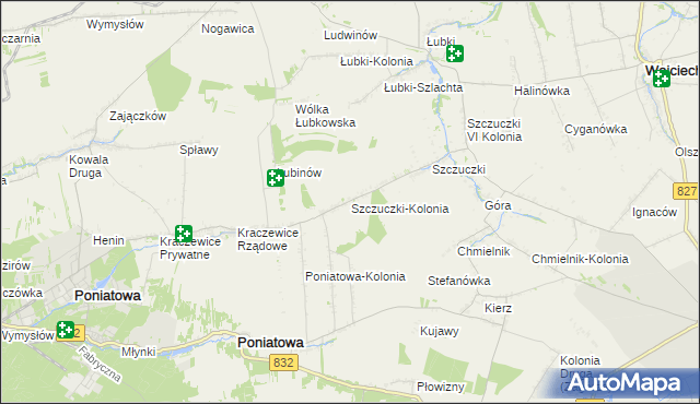 mapa Szczuczki-Kolonia, Szczuczki-Kolonia na mapie Targeo