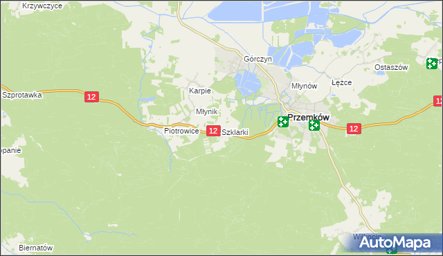 mapa Szklarki, Szklarki na mapie Targeo