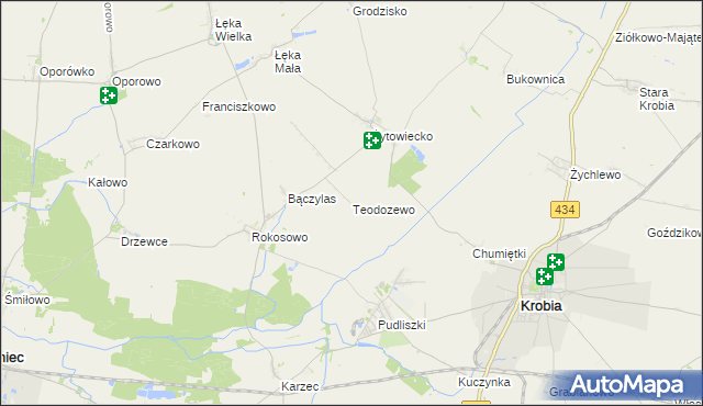 mapa Teodozewo, Teodozewo na mapie Targeo