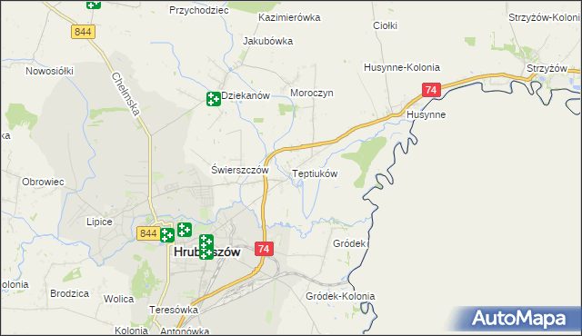 mapa Teptiuków, Teptiuków na mapie Targeo