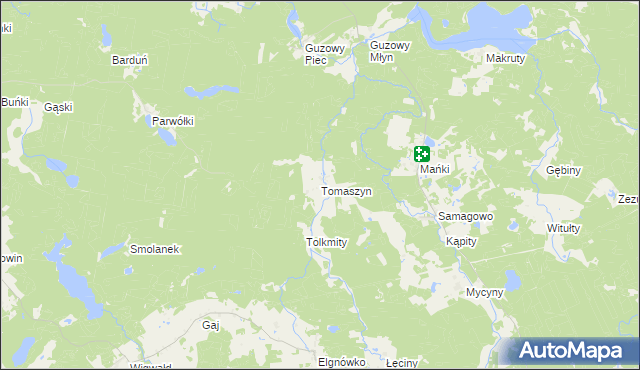 mapa Tomaszyn, Tomaszyn na mapie Targeo