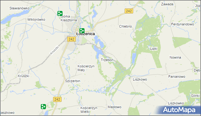 mapa Trzeboń, Trzeboń na mapie Targeo