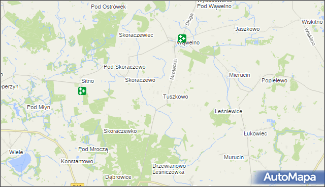 mapa Tuszkowo, Tuszkowo na mapie Targeo