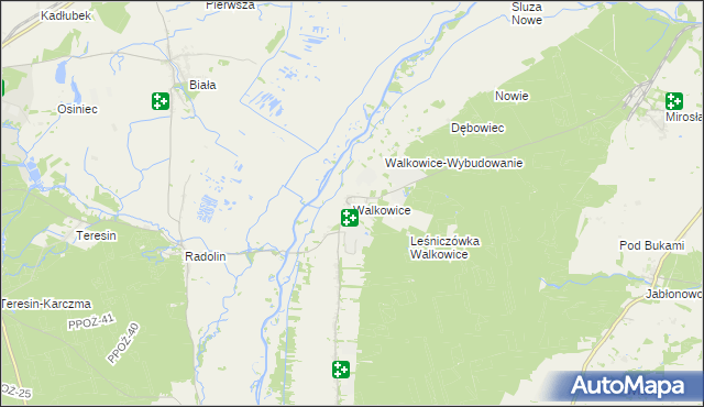 mapa Walkowice, Walkowice na mapie Targeo