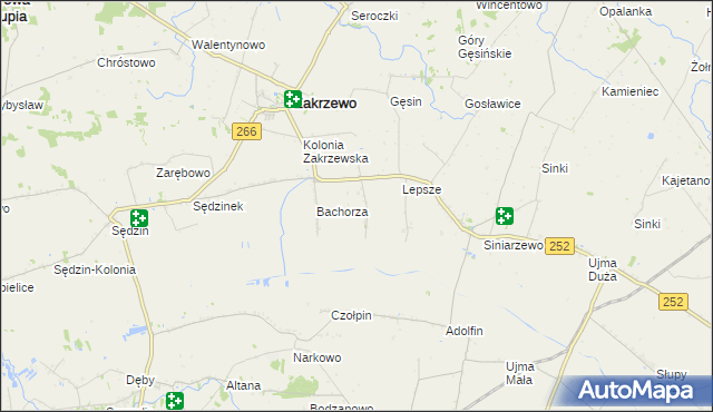 mapa Wola Bachorna, Wola Bachorna na mapie Targeo