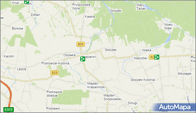 mapa Wola Krasienińska, Wola Krasienińska na mapie Targeo