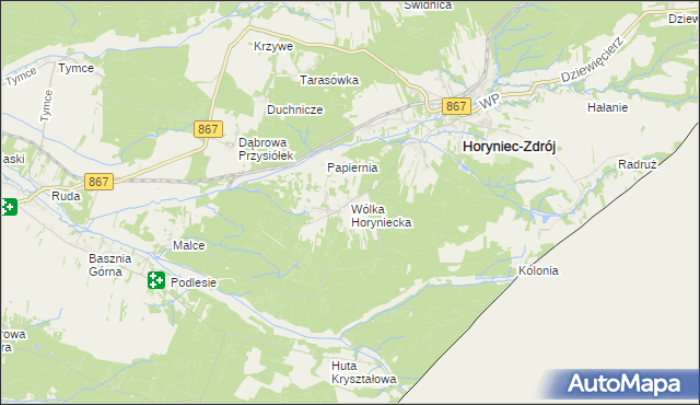 mapa Wólka Horyniecka, Wólka Horyniecka na mapie Targeo