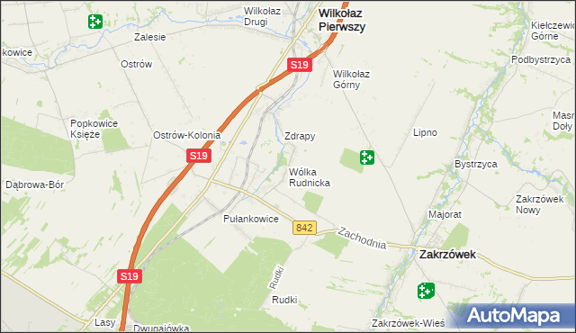 mapa Wólka Rudnicka, Wólka Rudnicka na mapie Targeo
