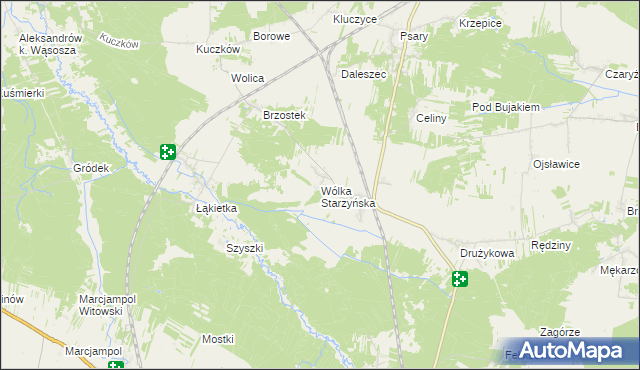 mapa Wólka Starzyńska, Wólka Starzyńska na mapie Targeo