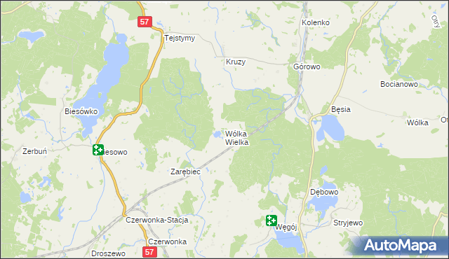 mapa Wólka Wielka, Wólka Wielka na mapie Targeo