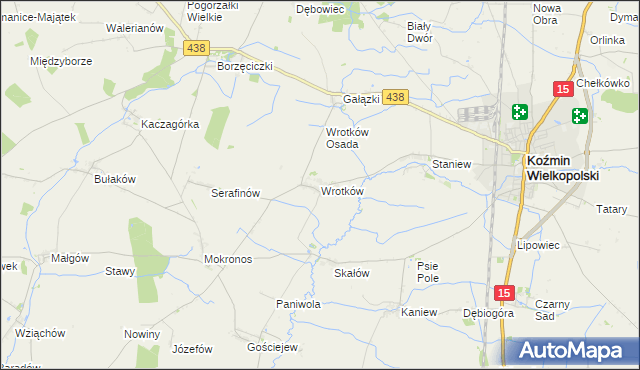 mapa Wrotków, Wrotków na mapie Targeo
