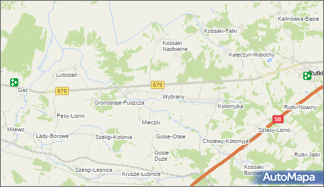 mapa Wybrany, Wybrany na mapie Targeo