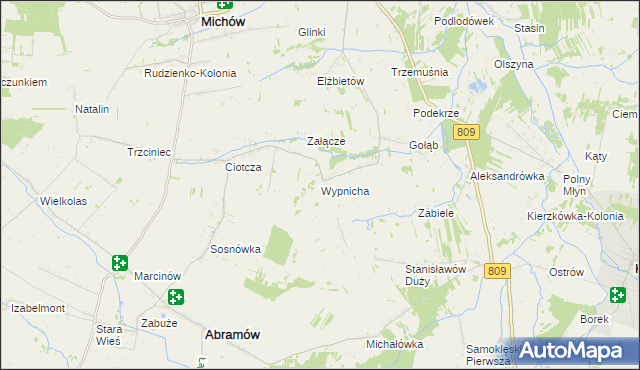 mapa Wypnicha, Wypnicha na mapie Targeo
