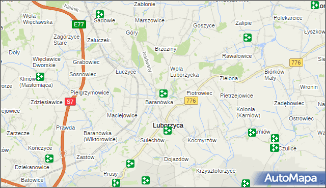 mapa Wysiołek Luborzycki, Wysiołek Luborzycki na mapie Targeo