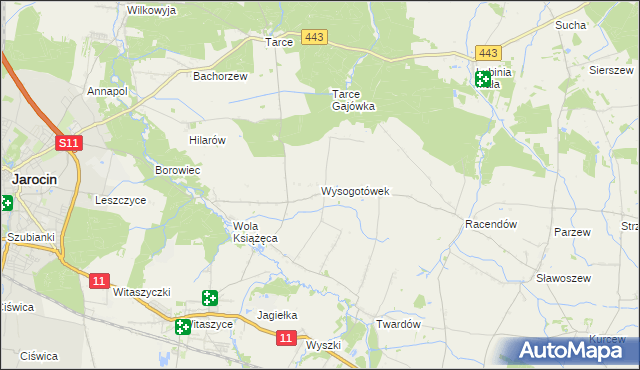 mapa Wysogotówek, Wysogotówek na mapie Targeo