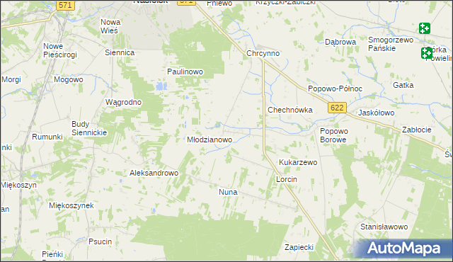 mapa Żabiczyn gmina Nasielsk, Żabiczyn gmina Nasielsk na mapie Targeo
