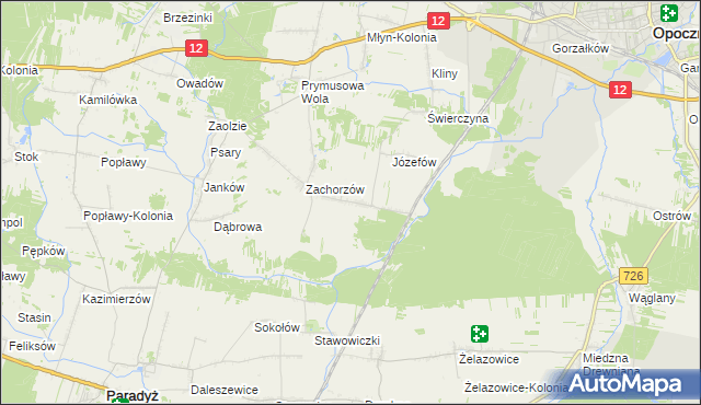 mapa Zachorzów-Kolonia, Zachorzów-Kolonia na mapie Targeo