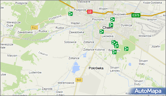 mapa Żółtańce-Kolonia, Żółtańce-Kolonia na mapie Targeo