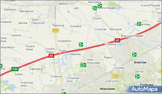 mapa Żuków gmina Grodzisk Mazowiecki, Żuków gmina Grodzisk Mazowiecki na mapie Targeo