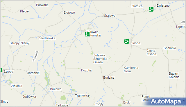 mapa Żuławka Sztumska Osada, Żuławka Sztumska Osada na mapie Targeo