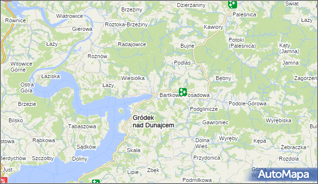 mapa Bartkowa-Posadowa, Bartkowa-Posadowa na mapie Targeo