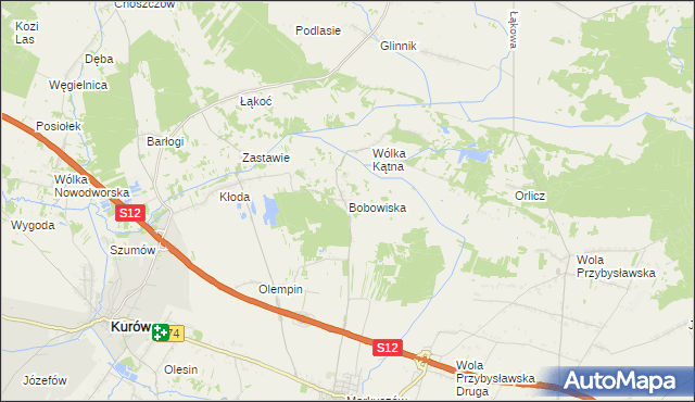 mapa Bobowiska, Bobowiska na mapie Targeo