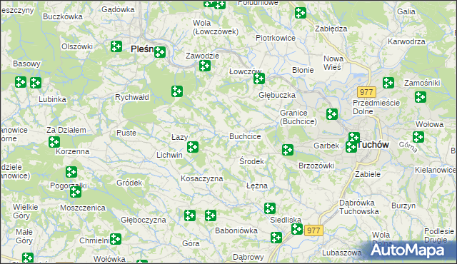 mapa Buchcice, Buchcice na mapie Targeo