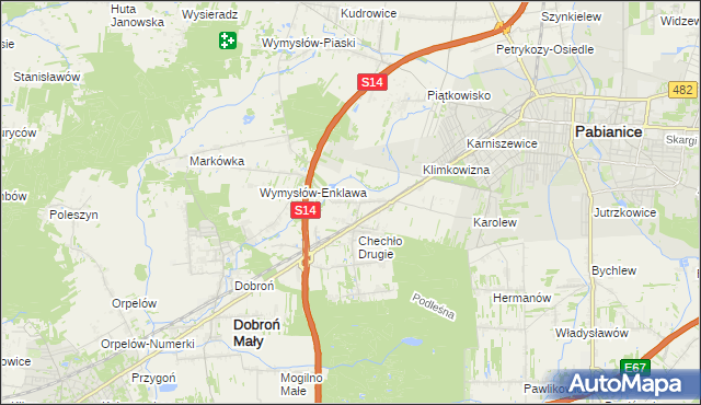mapa Chechło Pierwsze, Chechło Pierwsze na mapie Targeo