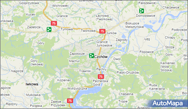 mapa Czchów, Czchów na mapie Targeo