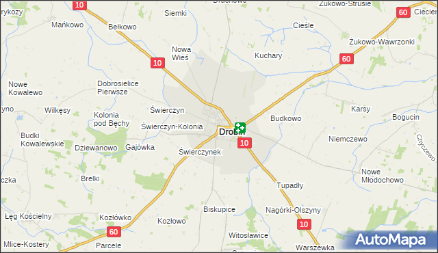 mapa Drobin, Drobin na mapie Targeo