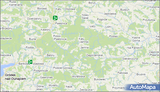 mapa Jamna, Jamna na mapie Targeo