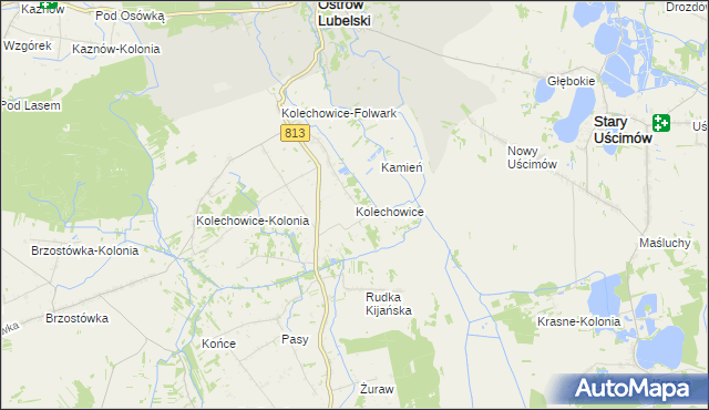 mapa Kolechowice, Kolechowice na mapie Targeo