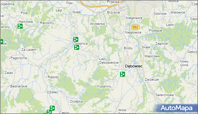mapa Łazy Dębowieckie, Łazy Dębowieckie na mapie Targeo