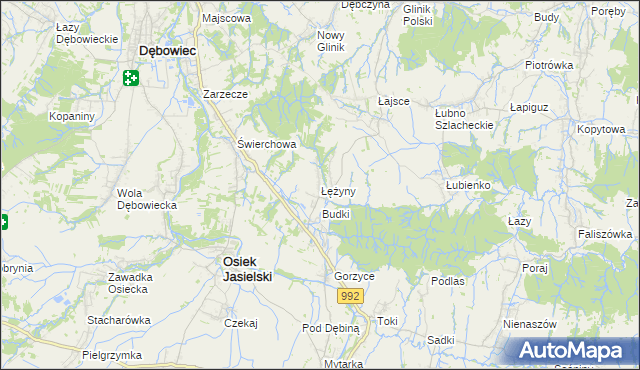 mapa Łężyny, Łężyny na mapie Targeo